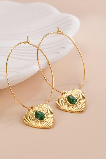 Stainless Steel Heart Earrings Trendsi