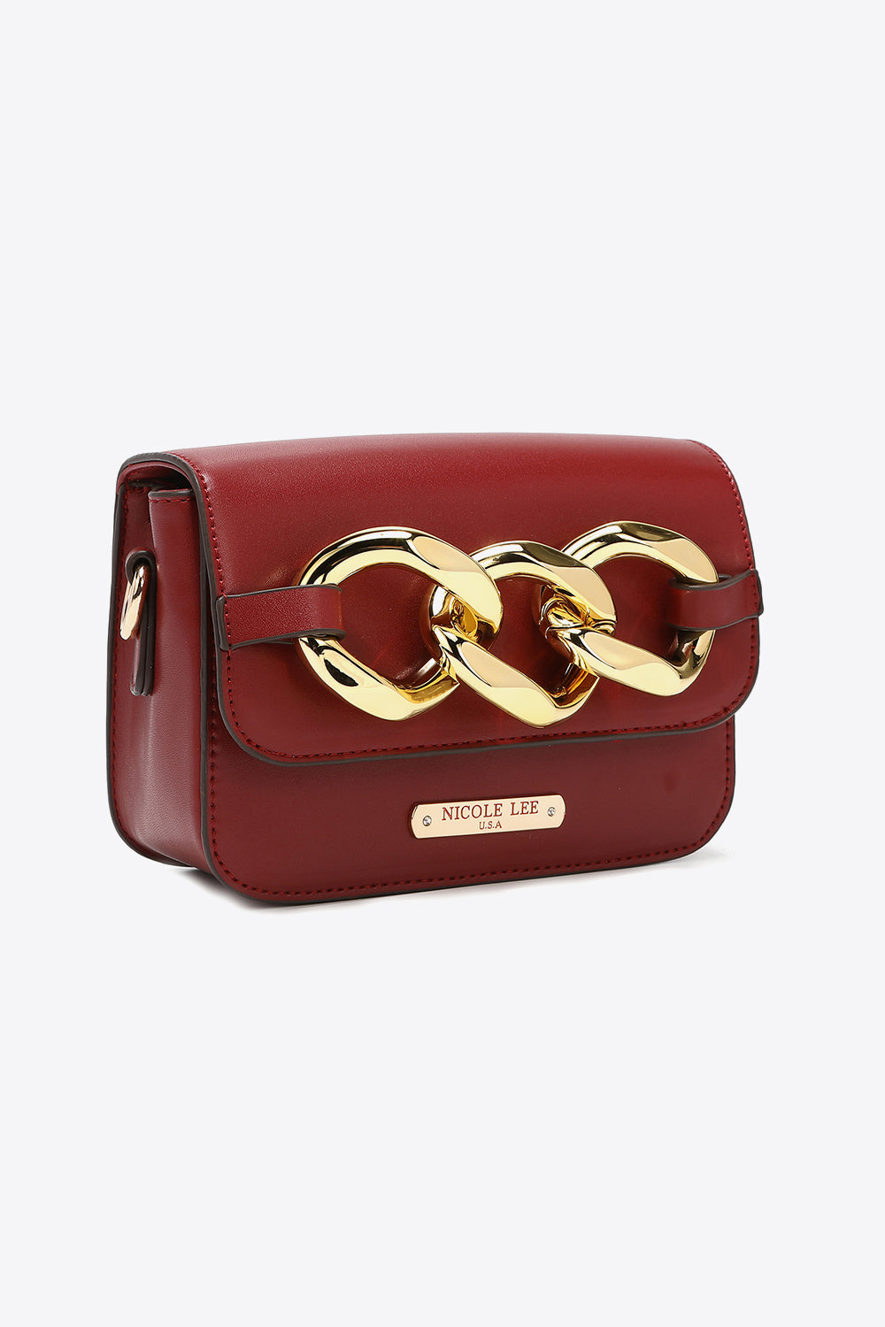Nicole Lee USA Lexi Chain Detail Crossbody Bag Trendsi