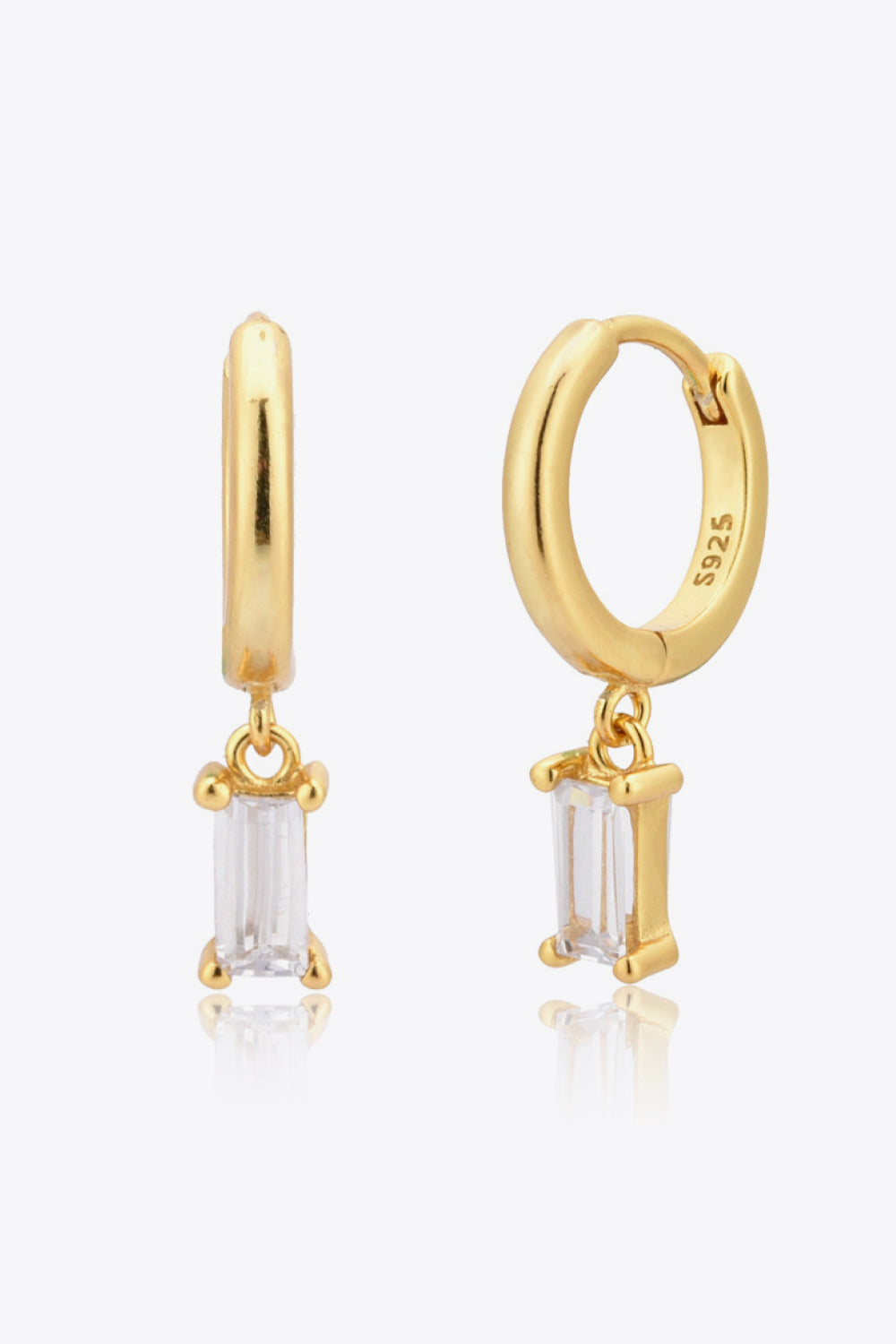 Zircon Huggie Drop Earrings Trendsi
