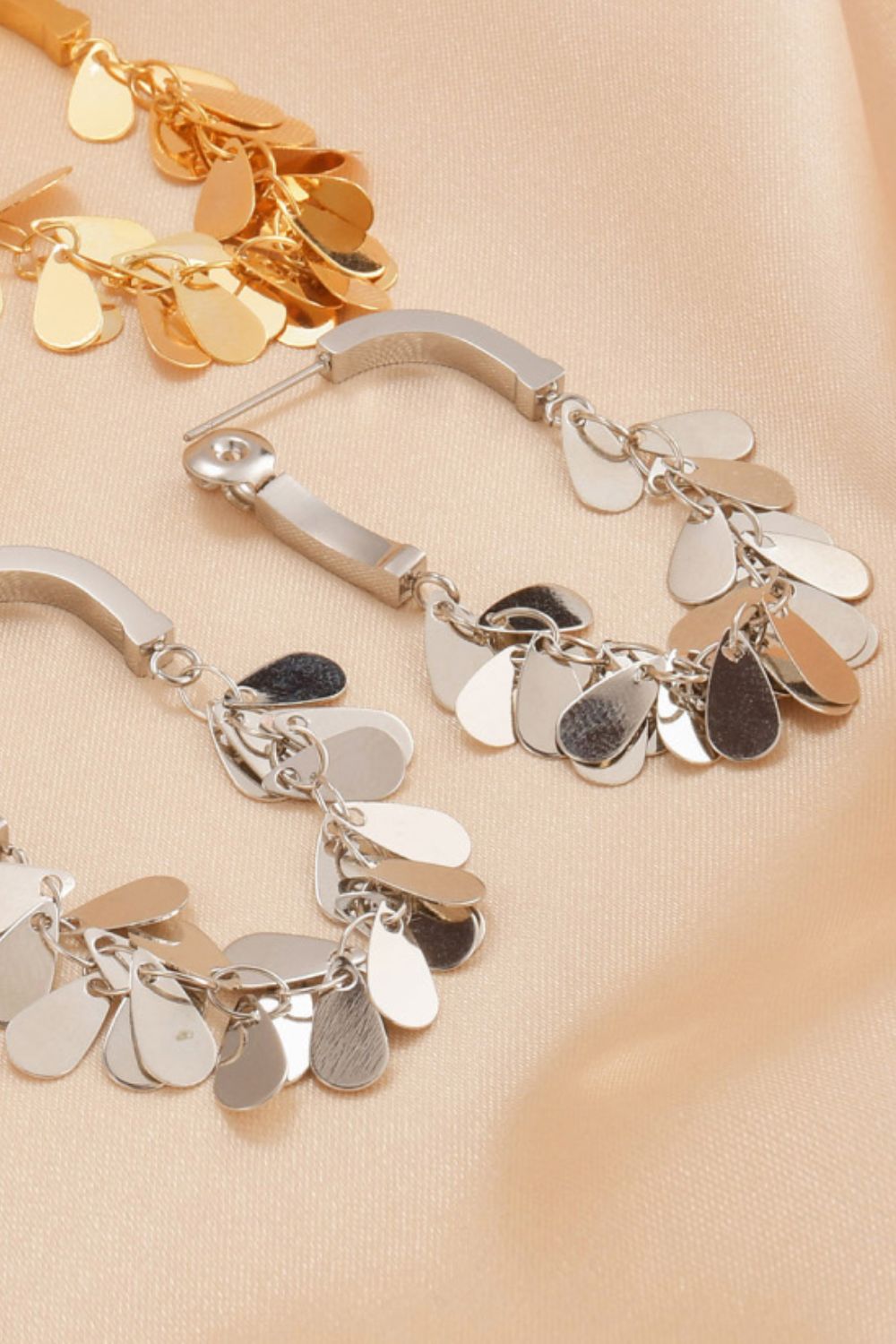 Sequin Stainless Steel Earrings Trendsi