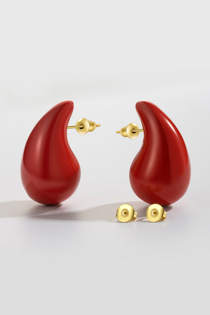 Big Size Water Drop Brass Earrings Trendsi