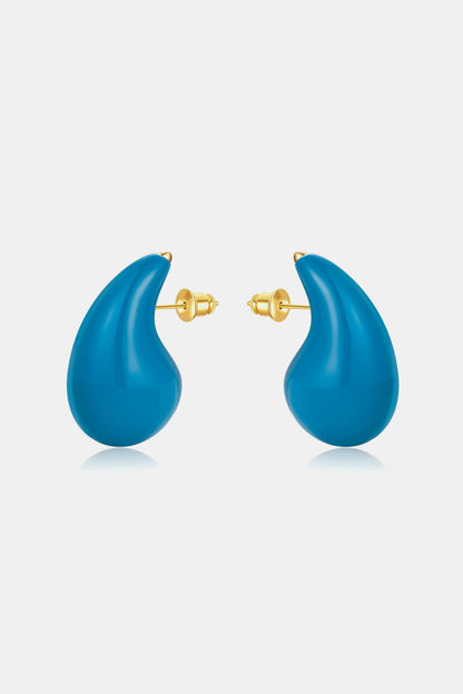 Big Size Water Drop Brass Earrings Trendsi