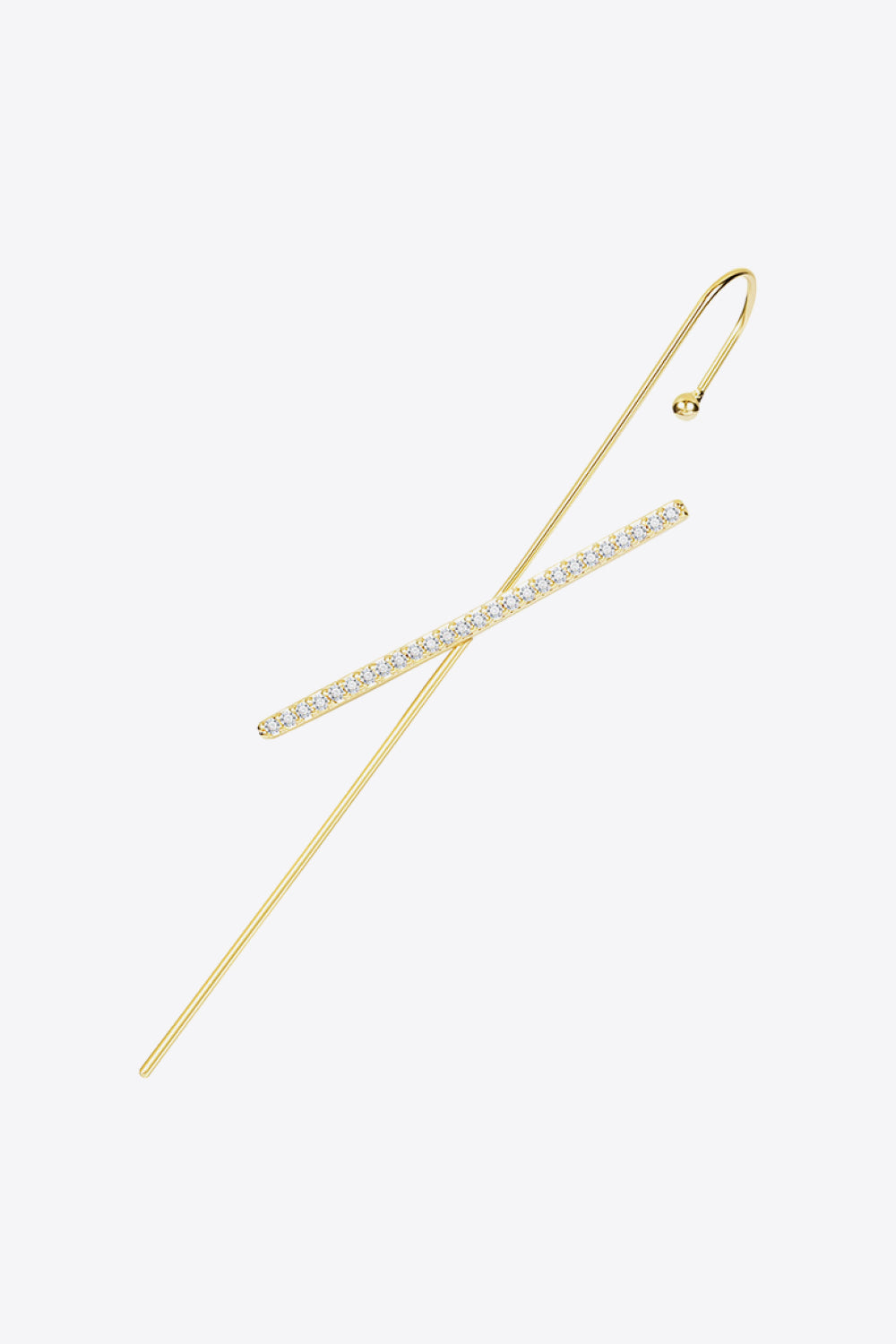 Zircon X-Shape Crawler Earrings Trendsi
