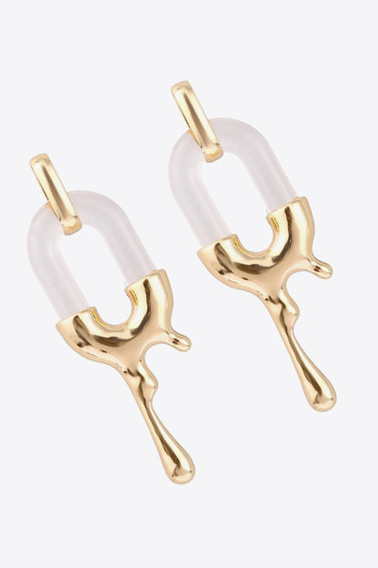 Contrast Zinc Alloy Earrings Trendsi