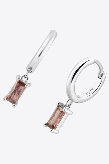 Zircon Huggie Drop Earrings Trendsi