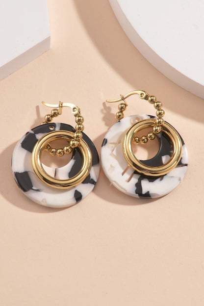 Geometric Stainless Steel Earrings Trendsi