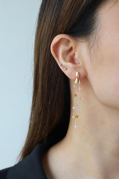 Beaded Long Chain Earrings Trendsi