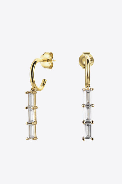 Inlaid Zircon 925 Sterling Silver Earrings Trendsi