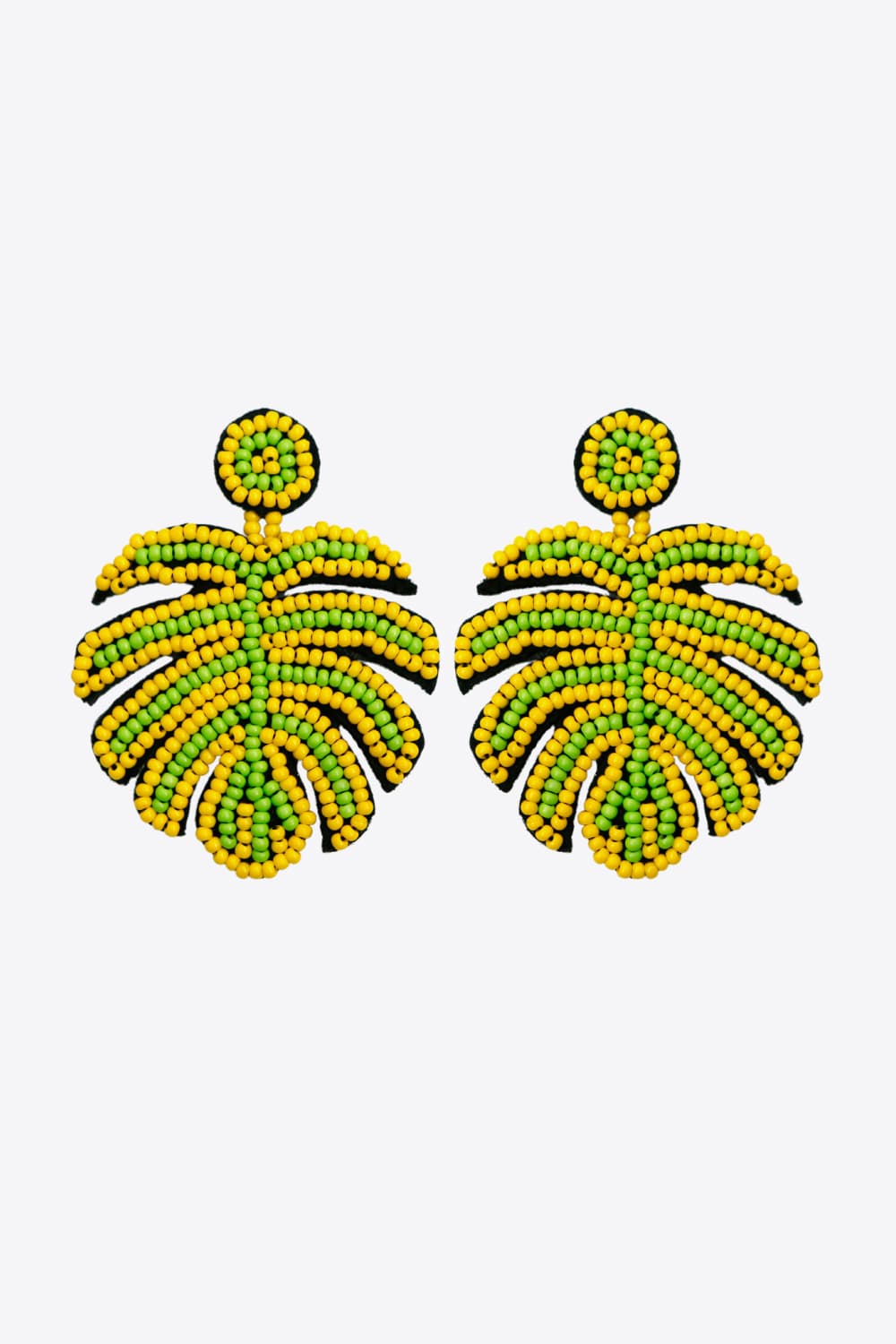 Beaded Banana Leaf Earrings Trendsi