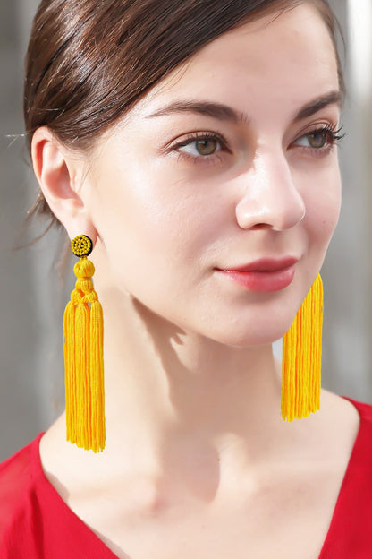 Beaded Tassel Earrings Trendsi