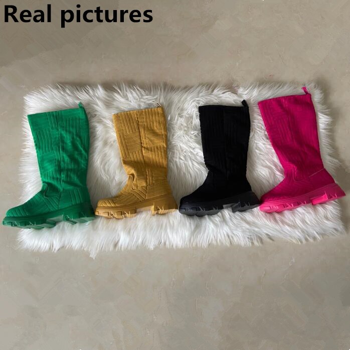 Autumn/Winter Luxury new women thick-soled thick-heeled warm boots women's towel cotton boots motorcycle boots Chelsea boots