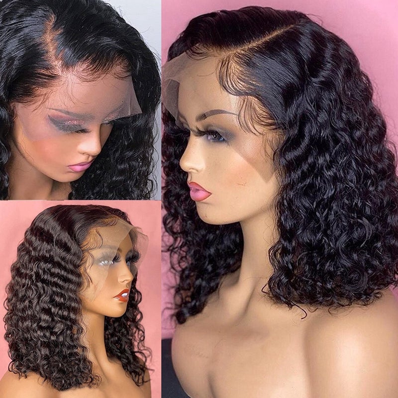Bob Lace Wig Black Curly