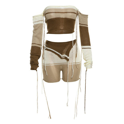 Ribbed and Ripped Two 2 Piece Set