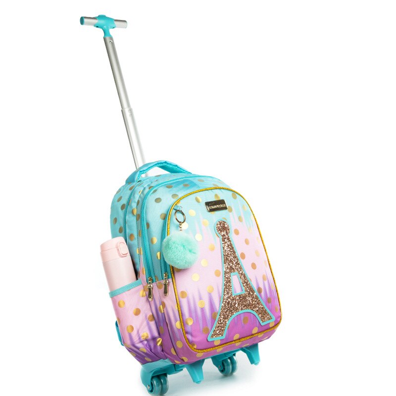 Rolling Backpack Bag School Wheeled Backpack for girls