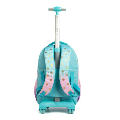 Rolling Backpack Bag School Wheeled Backpack for girls