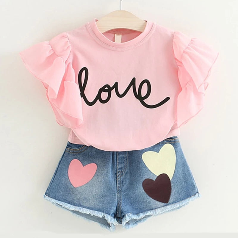 Toddler Girls Clothes 2Pcs Outfits Kids Clothing For Girls Tracksuit Suit