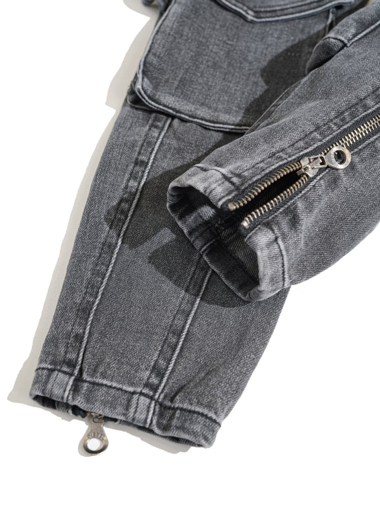 Women Jeans High Elastic Slim Lower Leg Zipper