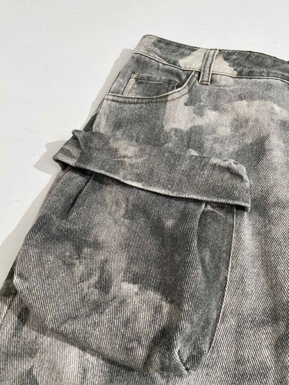 Women's Camouflage Jeans High Waist Multi Pocket Loose