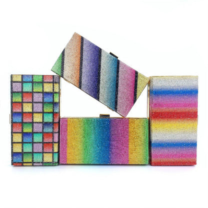 PINI Rainbow Rhinestone Purses and Handbags