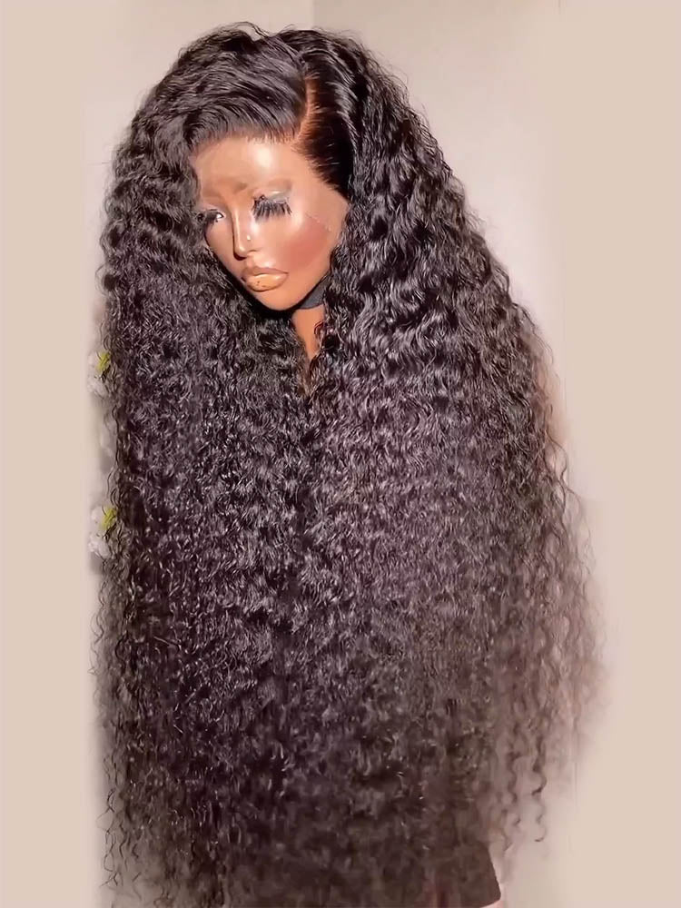 Deep Wave Lace Frontal Wig 13x6 Hd Curly Human Hair