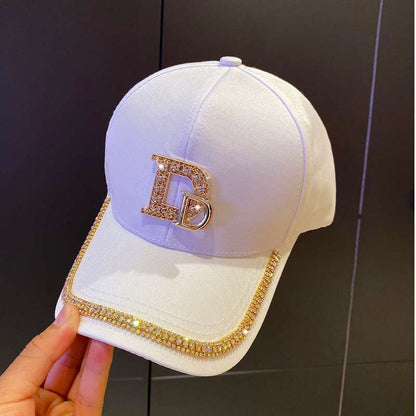 Diamond D Letter Baseball Cap For Women Men