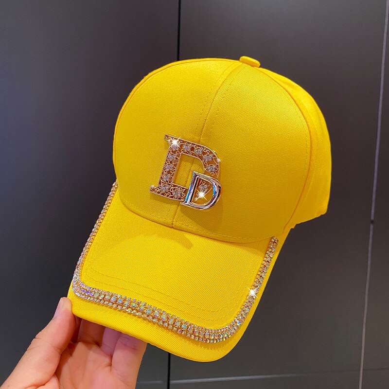 Diamond D Letter Baseball Cap For Women Men