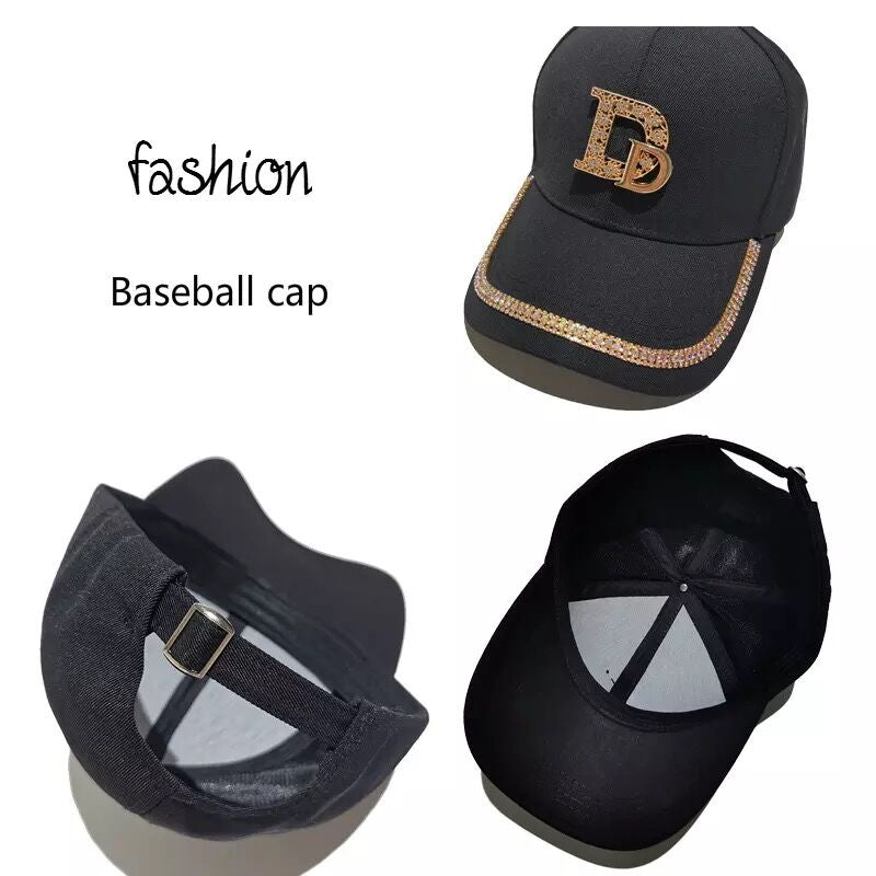 Diamond D Letter Baseball Cap For Women Men