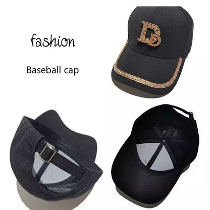 Diamond D Letter Baseball Cap For Women Men