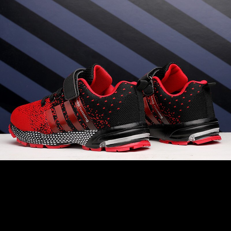 Boys Sneakers Hook &Loop Kids Casual Shoes Children Breathable Mesh Running