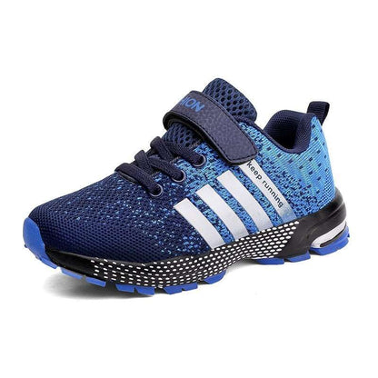Boys Sneakers Hook &Loop Kids Casual Shoes Children Breathable Mesh Running