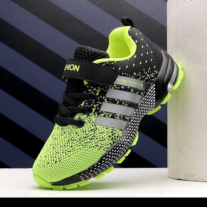 Boys Sneakers Hook &Loop Kids Casual Shoes Children Breathable Mesh Running