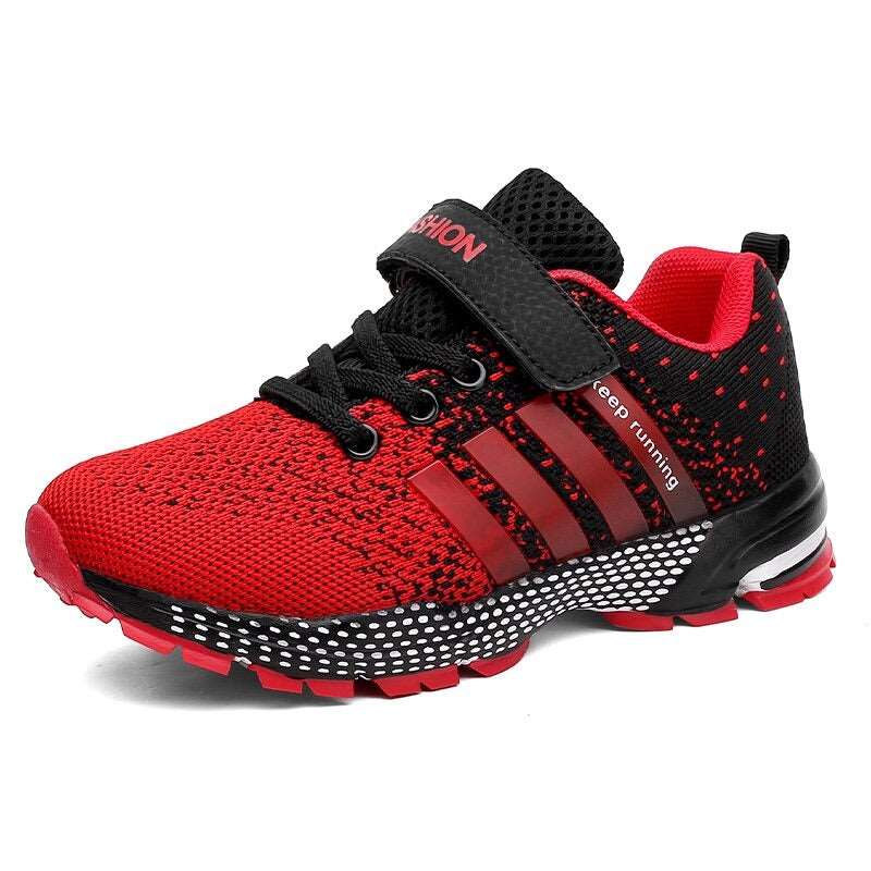 Boys Sneakers Hook &Loop Kids Casual Shoes Children Breathable Mesh Running