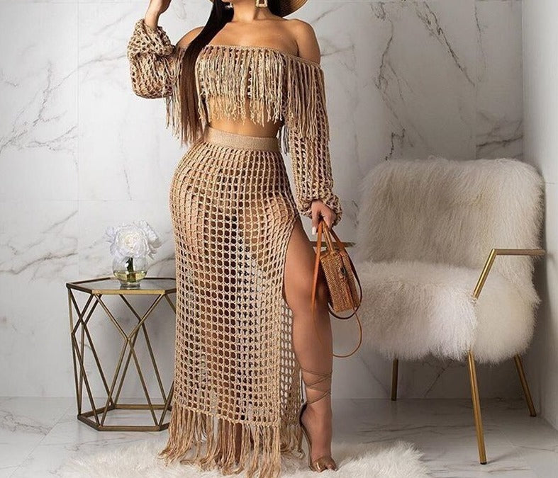 Sexy Off Shoulder Maxi Dress