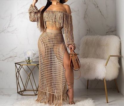 Sexy Off Shoulder Maxi Dress