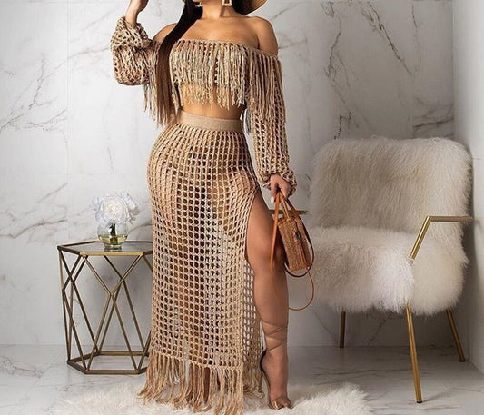 Sexy Off Shoulder Maxi Dress