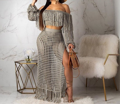 Sexy Off Shoulder Maxi Dress