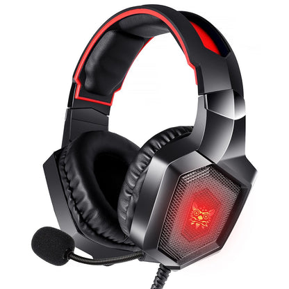 Gaming Headset for PS4 Xbox One PS5 Sega Dreamcast PC PS2 Noise Canceling Over Ear Gaming Headphones with Microphone & LED Light