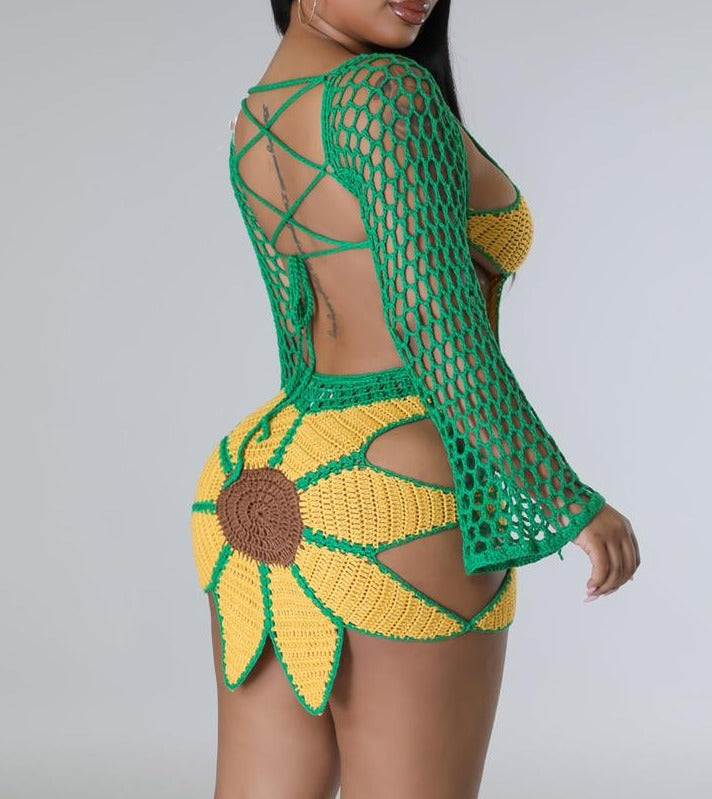 MAMAMIA Sunflower Skirt Sets Two Piece Set