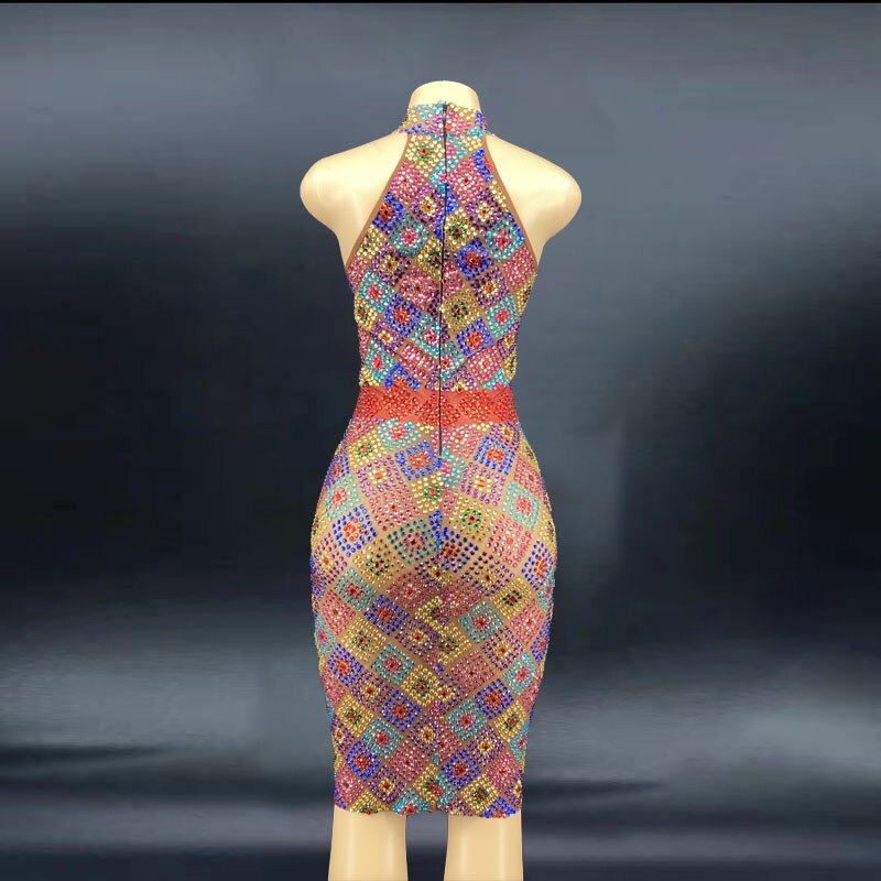 VANII Multicolor See Through Dress