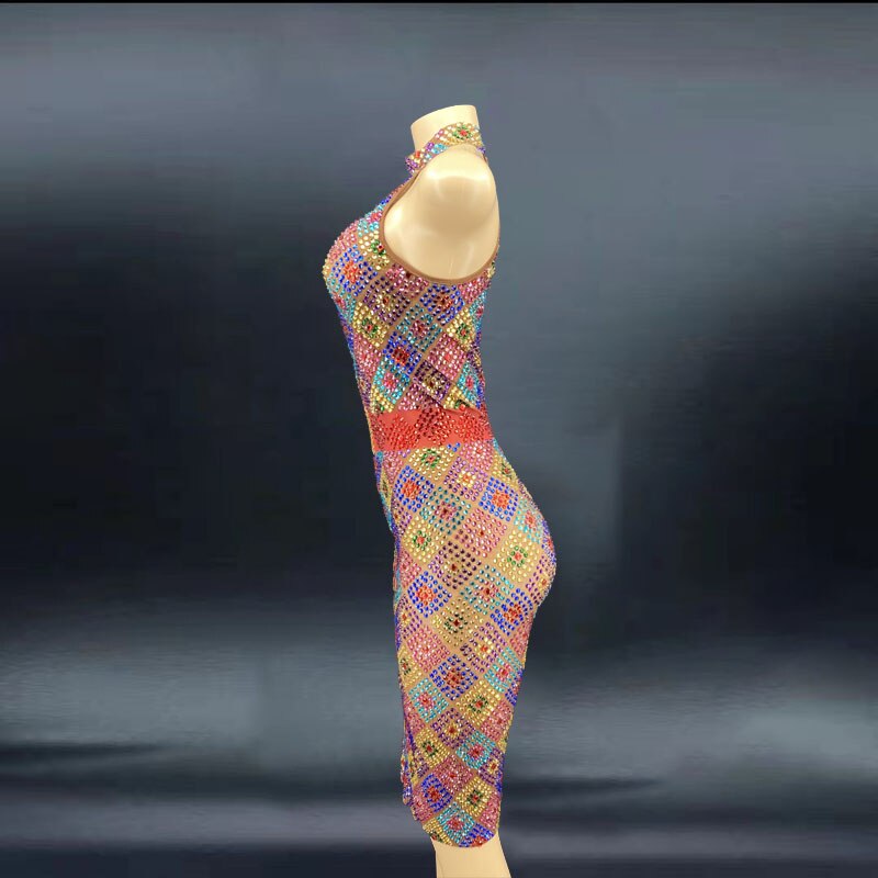 VANII Multicolor See Through Dress