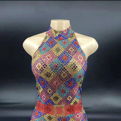 VANII Multicolor See Through Dress