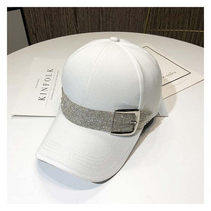 New Fashion Rhinestone Belt Baseball Caps For Women Snapback