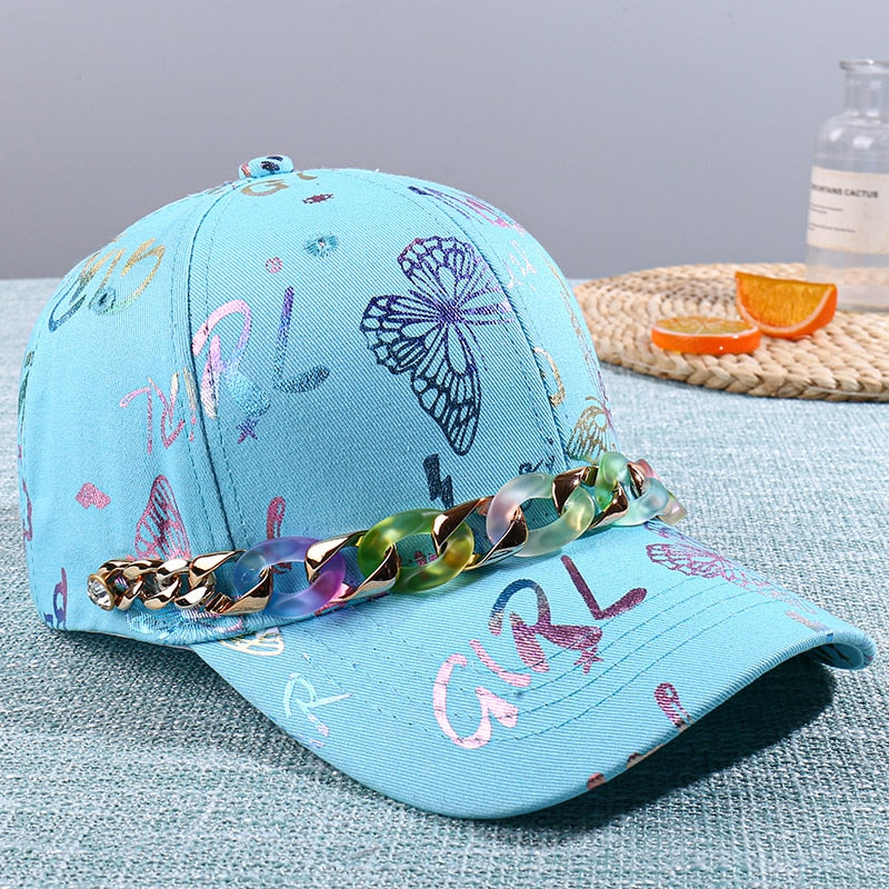New Fashion Rhinestone Belt Baseball Caps For Women Snapback