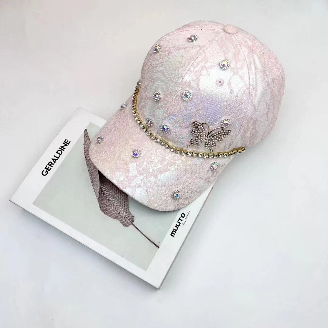 New Fashion Rhinestone Belt Baseball Caps For Women Snapback