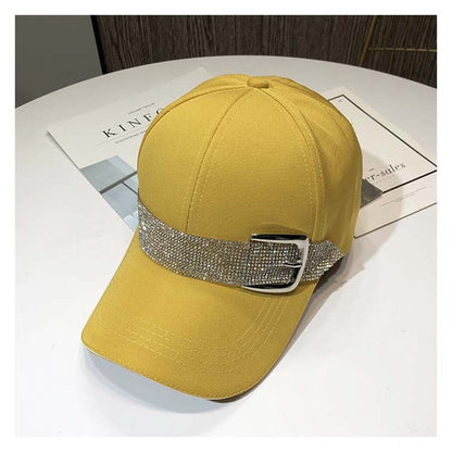 New Fashion Rhinestone Belt Baseball Caps For Women Snapback