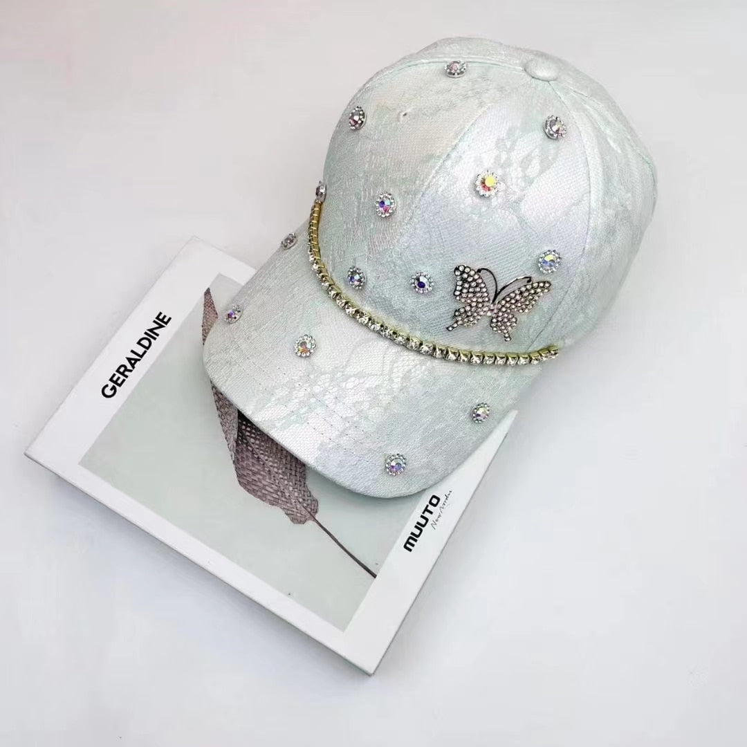 New Fashion Rhinestone Belt Baseball Caps For Women Snapback