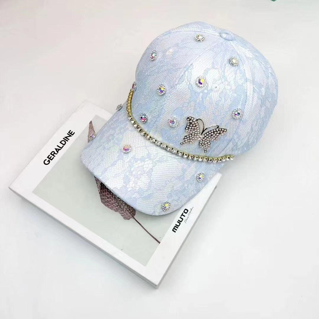New Fashion Rhinestone Belt Baseball Caps For Women Snapback