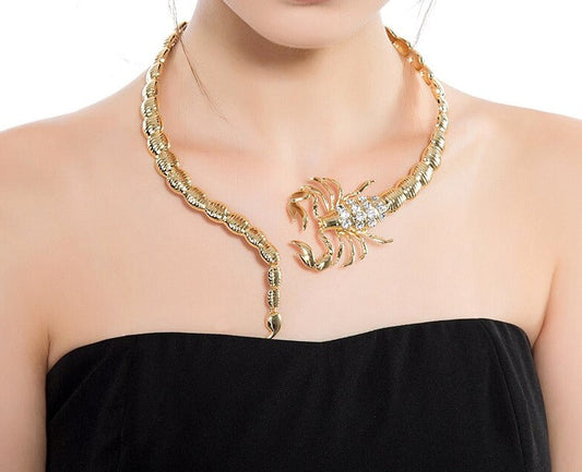 Scorpion Shape Women Necklace Gold & Silver Color Woman Choker Neck Necklace
