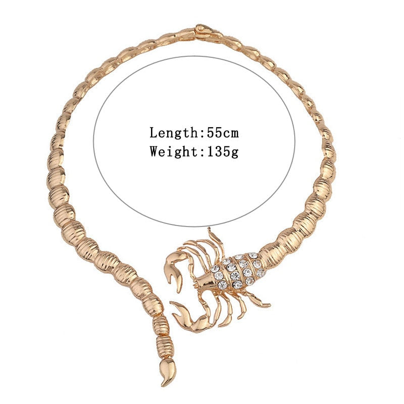 Scorpion Shape Women Necklace Gold & Silver Color Woman Choker Neck Necklace