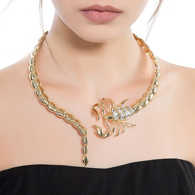 Scorpion Shape Women Necklace Gold & Silver Color Woman Choker Neck Necklace